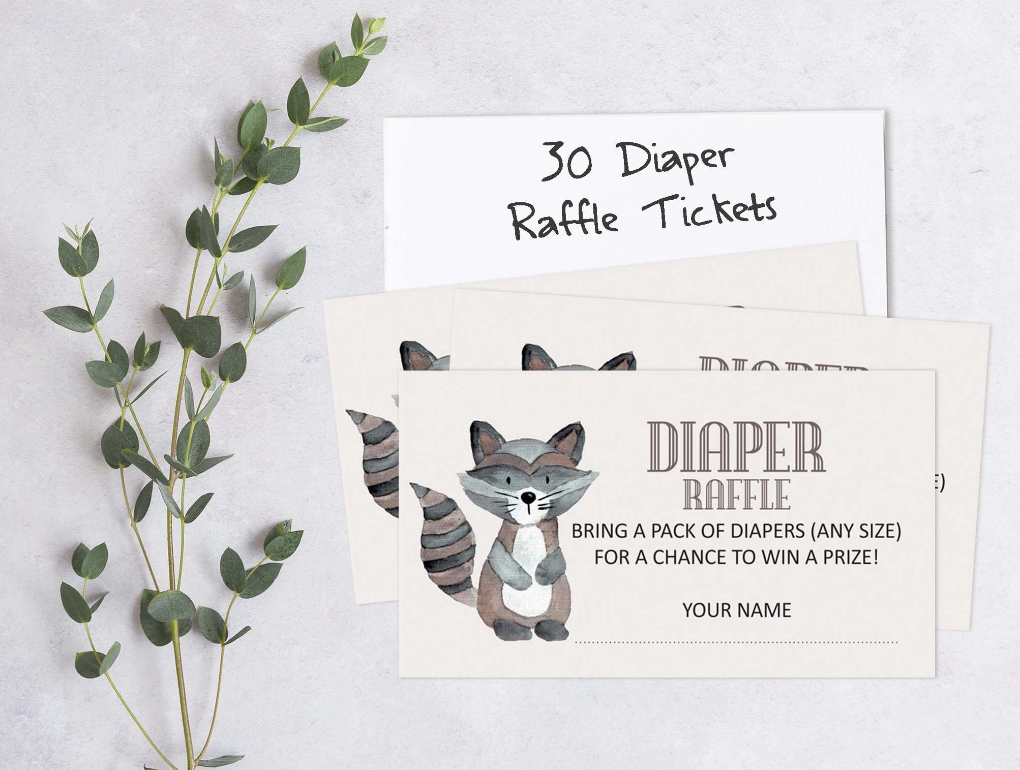 Inkdotpot Set Of 30Jungle Animals Baby Shower Invitations-Diaper Raffle Tickets And Baby Shower Book Request Cards Gender Neutral Invites Its A Boy Its A Girl