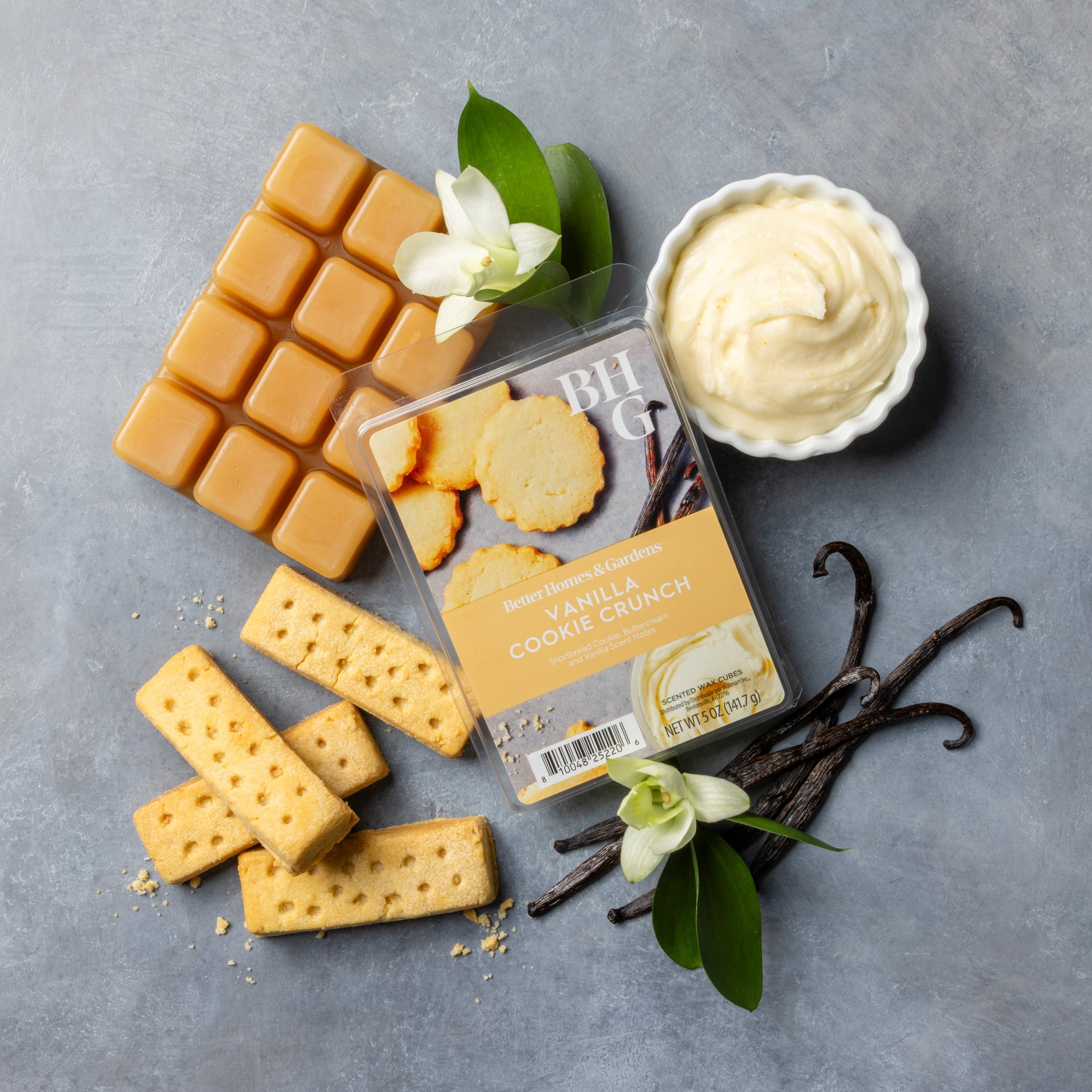 (5 pack) Vanilla Cookie Crunch Scented Wax Melts, Better Homes & Gardens, 5 oz (Value Size)