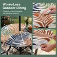 thumbnail image 5 of Round Outdoor Tablecloth with Umbrella Hole and Zipper, Colorful Palm Leaves Tablecloth with Elastic Waterproof, Summer Botanical Tropical Leaf Patio Table Covers for 31" - 35" Picnic Pool Tables, 5 of 9