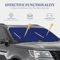 thumbnail image 5 of Uemuo Navy Blue Printed 2 PCS Car Windshield Sun Shade, Auto Sun Heat and UV Rays Blocker, Foldable Automotive Front Window Sunshade Protector, 5 of 7