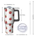 thumbnail image 2 of Modern 40oz Tumbler– Stainless Steel Insulated Tumbler with Handle and Straw, Large Capacity Travel Cup for Hot & Cold Drinks, 2 of 7