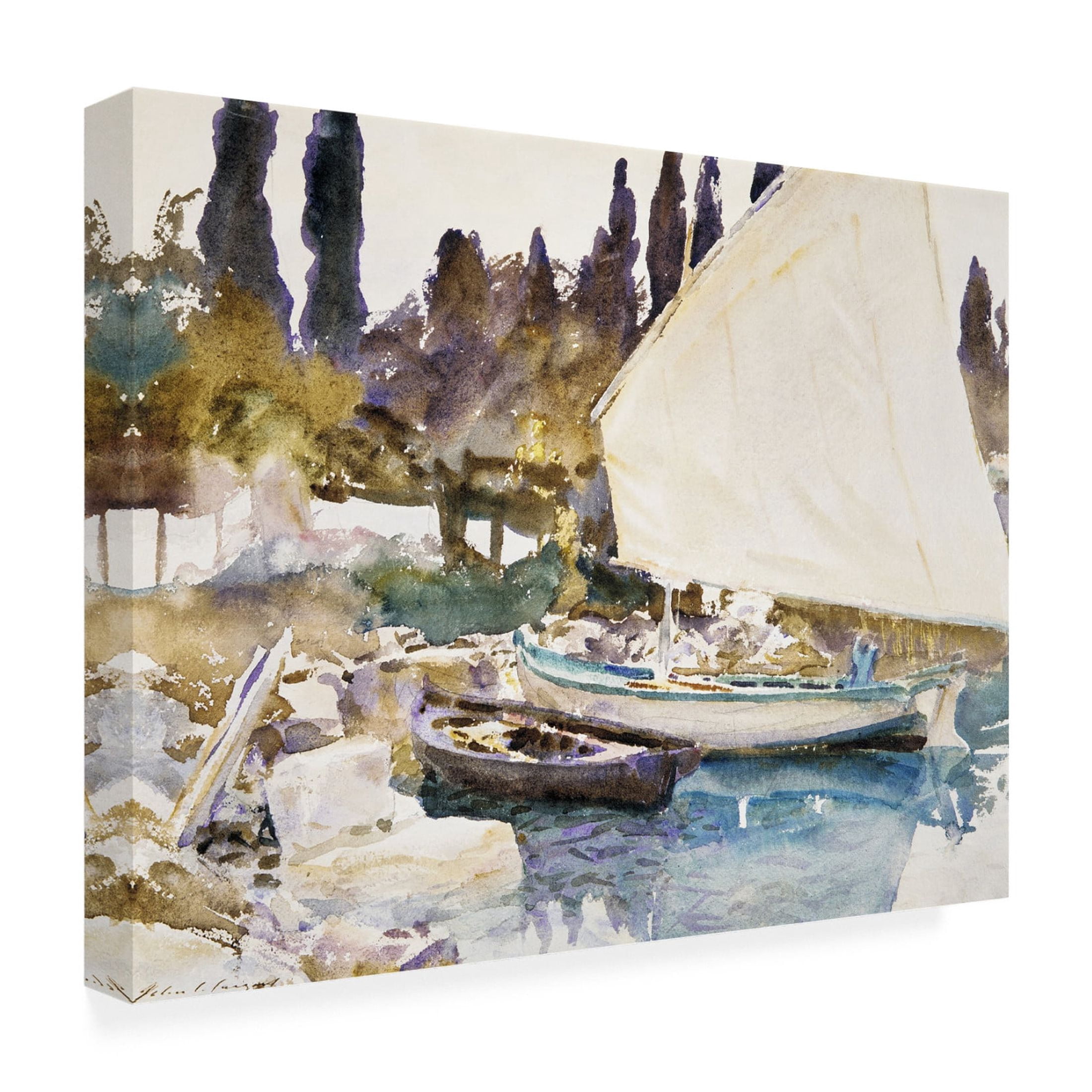 Trademark Fine Art John Singer Sargent  Sargent Mountainous Landscapes VII Canvas Wall Art