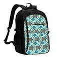 thumbnail image 1 of Disketp Turtles And Seahorses Mochila de Viaje Estampada para Laptop con Puerto de Carga USB, Mochila Impermeable para Computadora – Regalo para Hombres y Mujeres, 1 of 7