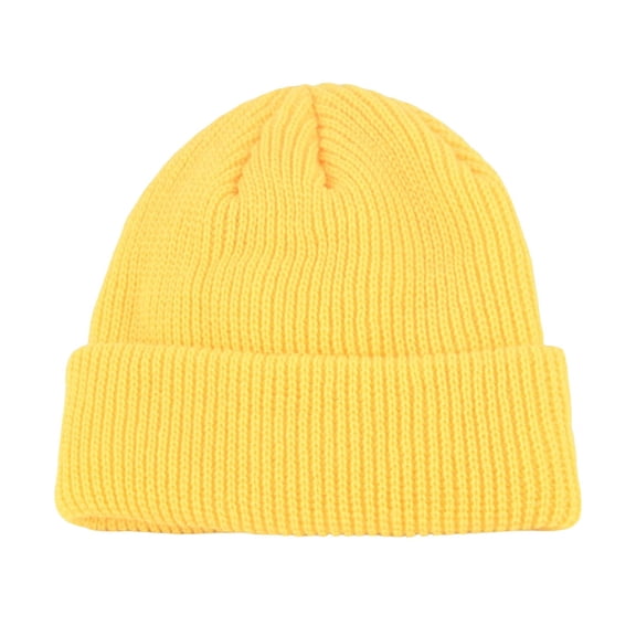 Povozer Baby Beanie Toddler Winter Hat for Girls Boys Baby Toddler Boys Girls Knit Warm Winter Hats Cuffed Caps,Size 1-9 Years,Light Yellow