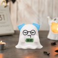 thumbnail image 2 of Halloween Ghost Figurines Decor - Cute Mini Resin Ghost Statues with Pumpkins for Home, Desk, Shelf & Party Decorations, Spooky Fun Halloween Decor, 2 of 6
