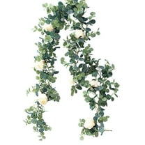 2 Colors Artificial Eucalyptus Garland Hanging Rattan Wedding Greenery Home Decor Table Centerpieces Party Decorations Hotel or Cafe Decor