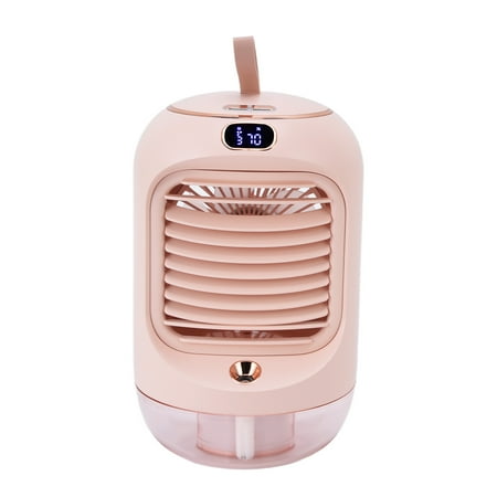 

Mini Air Conditioner USB Charging Water Cooling Fan Humidifier 5 Blades For Office White Pink Green