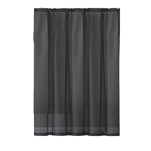 Window Curtain Rod Pocket Semi Sheer Polyester Curtain 51.97 in W x 62.99 in L Solid Color For Living Room Bedroom Balcony