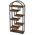 thumbnail image 3 of Fnova 71" Tall Arched Storage Shelf Unit, Industrial Staggered Open Bookcase Display for Living Room Bedroom Home Office Entryway, 3 of 12