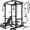 Black Squat Rack/barbell, variant on Squat Rack for Home Gym, 2000LBS Power Rack with Adjustable Pulley System, Power Cage Workout Equipment with LAT Pulldown and Training Attachment