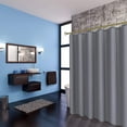 thumbnail image 3 of Hotel Quality Fabric Shower Curtain Liners 72 Inch by 72 Inch, Navy Water Resistant Bathroom Curtains, Rust Resistant Grommets Top Weighted Bottom Machine Washable, 3 of 8