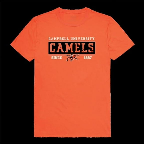 W Republic 507-276-ORN-05 Campbell University Fighting Camels College Established T-Shirt, Orange - 2XL