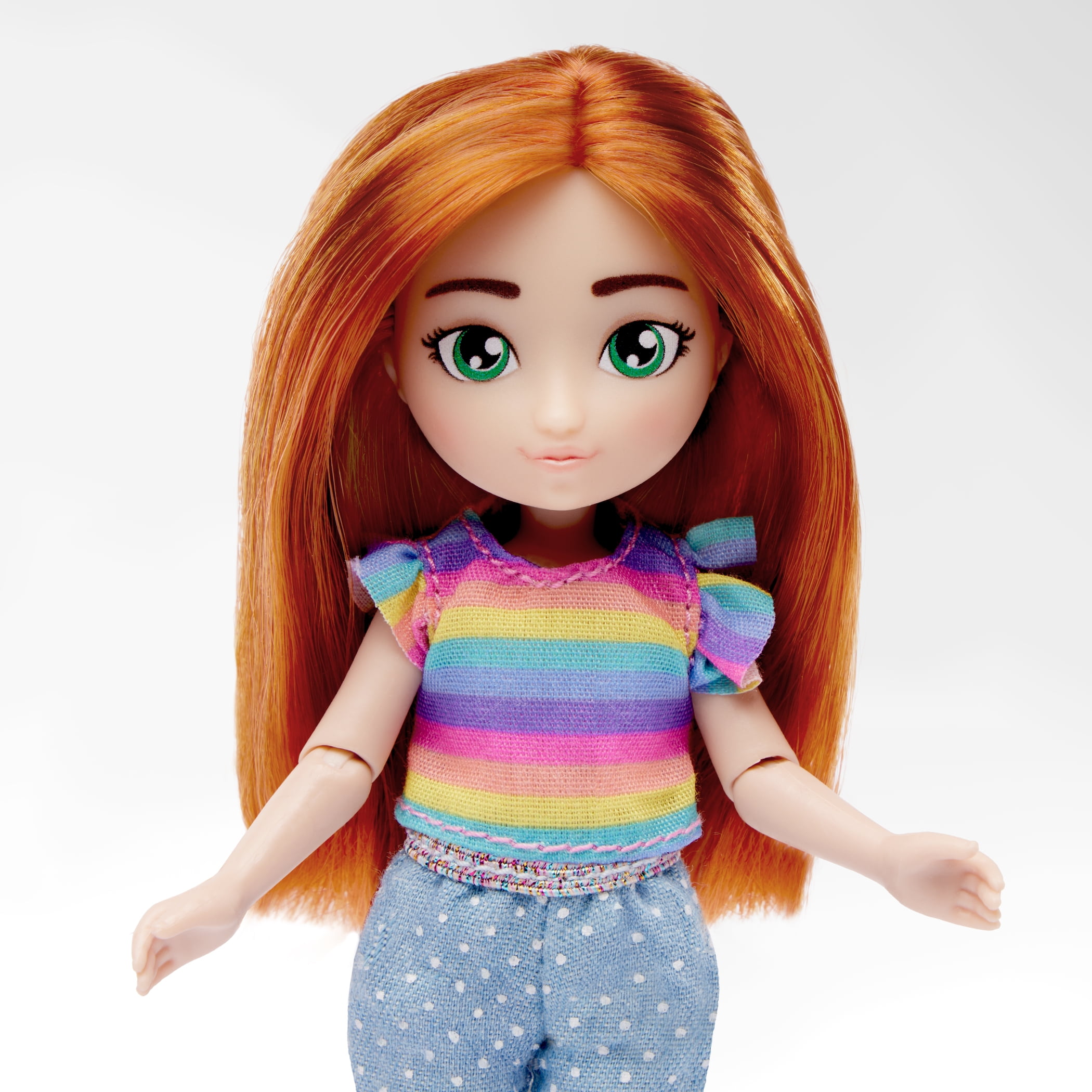 Hey Bestie Millie & Hannah Set of 2 (5.5-inch) Bendable Fashion Dolls, Red Hair & Brown Hair, Kids Ages 3 & Up