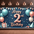 thumbnail image 6 of Yatrandify Decorative Design Happy Birthday Banner Balloon Decoration Happy 2nd Birthday Polyester Material Colorful Theme for Kids Party Event Decoration Indoor Celebration, 6 of 7