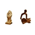 thumbnail image 1 of Figura de león, figura de pensador abstracto, figura humana de resina, estatua, adorno moderno, coleccionable, ideal para la oficina, decoración del h, 1 of 8