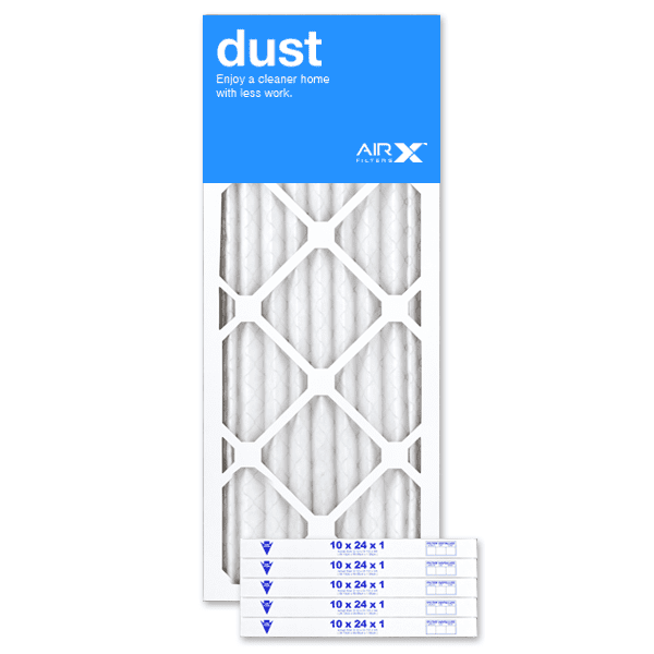 Airx Filters Dust 10x24x1 Air Filter Replacement Merv 8 Ac Furnace Pleated Filter 6 Pack Walmart Com Walmart Com