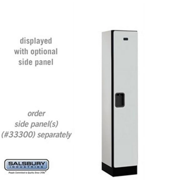SalsburyIndustries 31155GRY Single Tier 1 Wide 5 ft. X 15 in. Designer Wood Locker - Gray