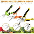 thumbnail image 2 of 3 Packs Pruning Shears for Gardening Stainless Steel Blades, Handheld Pruners Set for Plant Lovers, Sharp Gardening Scissors for Flower Plants, Flowers, Fruits Trees,Gardening Clippers Tools Gift, 2 of 7