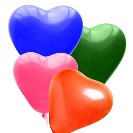 Swirling Hearts Latex Balloon The Elixir Party Balloons Assorted Color 12 Inch 100 Pcs Latex Heart Balloon for Birthday Party Decoration ()