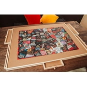 Wooden Jigsaw Puzzle Table | Puzzle Storage System | 35 x 2 x 28 Inches