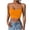 Orange, variant on Womens Summer Camisole Sleeveless Scoop Neck Trendy Lightweight Cami Spaghetti Strap Crop Tops