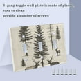 thumbnail image 3 of Yayeee Toggle Light Switch Wall Plate 2-Gang 4.56"x4.48" Decorative Outlet Cover, Black Deer, 3 of 7