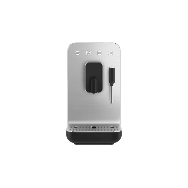 Cafetera Smeg Totalmente Automática con Vapor, Negro BCC12BLMUS, Molinillo de Granos Enteros y Depósito de Agua Titan Renew