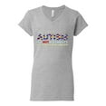 thumbnail image 3 of Autism Awareness Puzzle | Autism Is Not A Disablity Itâ€™s A Different Abilty Inspirational Christian Womenâ€™s Standard V-Neck Tee, Heather Grey, Large, 3 of 5
