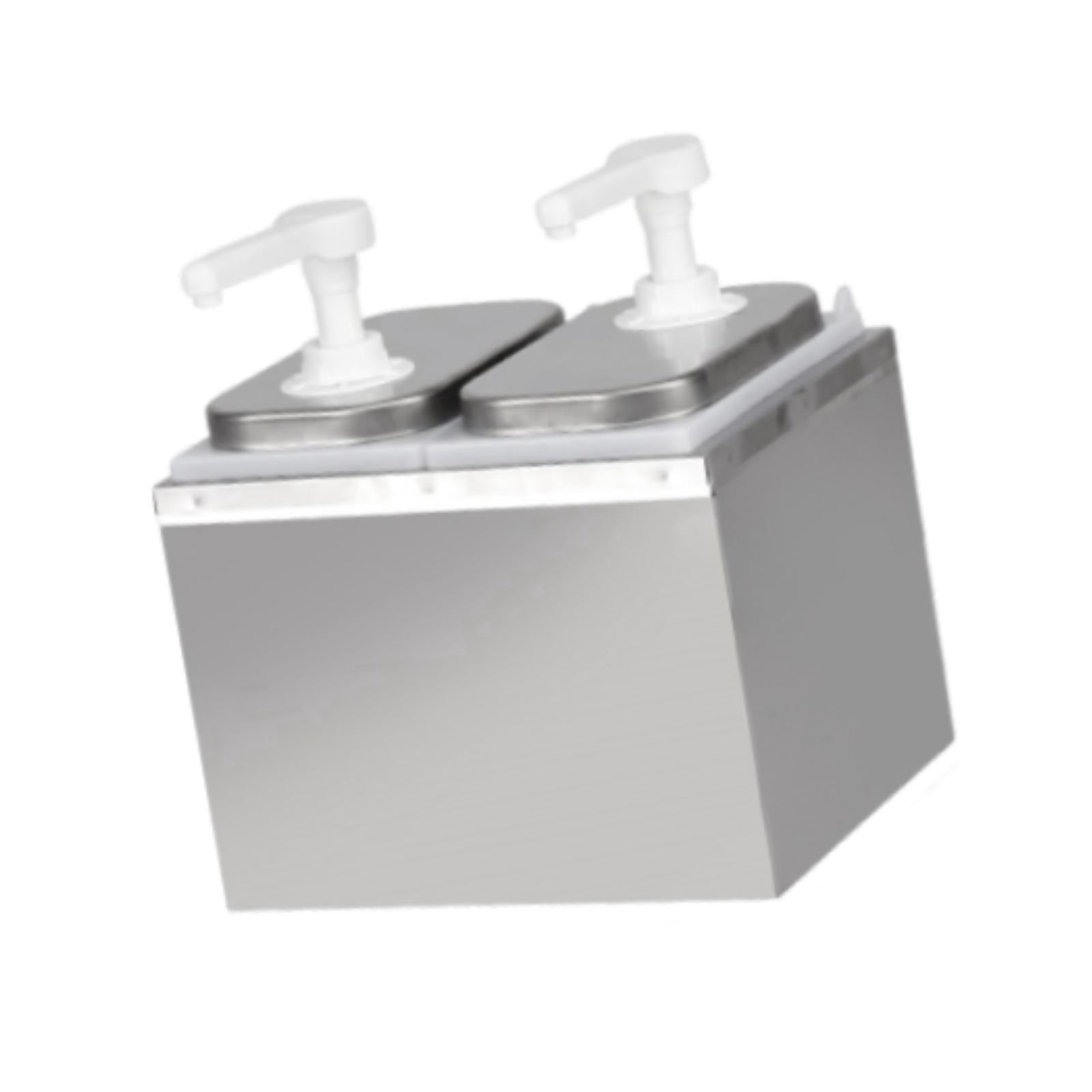 Fancyes Sauce Dispenser Syrup Dispenser 2 L Seasoning Condiment Container Syrups Salad Ketchup Syrup Pump for Kitchen Bar 2L 2 Head