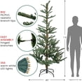 thumbnail image 6 of Northlight Real Touch™️ Pre-Lit Nordmann Fir Artificial Christmas Tree - 7.5' - Warm Clear LED, 6 of 8