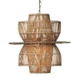 thumbnail image 6 of J&D Designs Nazas 1-Light Farmhouse Rattan & Iron Metal Pendant in Antique Brass, 6 of 6