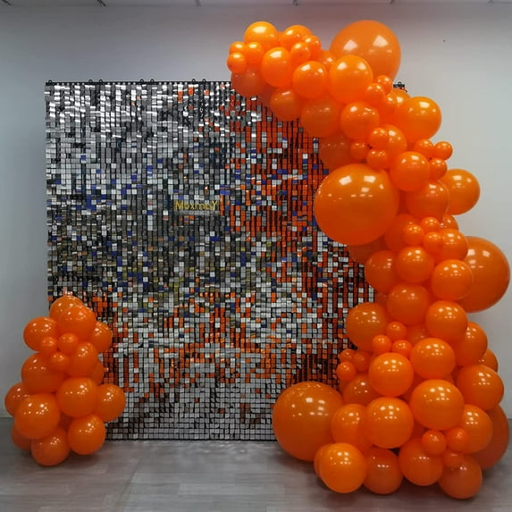 MOXMAY 100 Pieces Orange Balloons 18In 12In 10In 5In Different Sizes Party Balloon Kit for Birthday Halloween Christmas Wedding Baby Shower Bride Party Decoration (Orange)