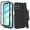 Black, variant on Thousand Gear Samsung Galaxy A17 5G Defender Case with Built-in Screen Protector & Belt Clip | Heavy Duty Shockproof Rugged Kickstand Phone Cover Deer