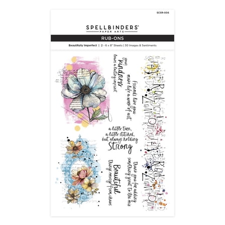 Spellbinders Rub-On Sheets-Beautifully Imperfect