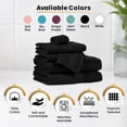 thumbnail image 5 of Ample Decor 100% Cotton Black Hand Towel for Bathroom Set of 2- Super Soft, Quick-Dry, Highly Absorbent, Popcorn Textured - Mulaayam Collection - 18 X 28 Inch, 5 of 5