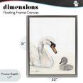 thumbnail image 4 of Stupell Industries Transitional Mother Swan & Cygnet Gray Floating Frame Canvas Art, 25 x 31, by Sara Baker, 4 of 8