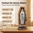 thumbnail image 6 of 12.5 Inch Our Lady of Lourdes Virgin Mary Statue, Resin Catholic Religious Figurine with Grotto, Christian Prayer Room Decor for Home, Shelf, Tabletop and Faith Gift, 6 of 8