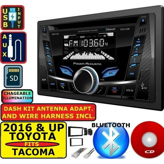 2016 & UP TOYOTA TACOMA  AM/FM/BLUETOOTH /USB/SD CAR RADIO STEREO PKG WITH EQ