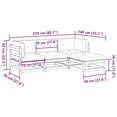thumbnail image 2 of vidaXL Patio Sofa Set Anthracite Solid pine wood Large Modular, 2 of 6