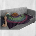 thumbnail image 6 of Mandala Soft Flannel Fleece Throw Blanket, Middle Illustration with Curls and Petals Oriental Colorful Pattern, Cozy Plush for Indoor and Outdoor Use, 70" x 90", Multicolor, by Ambesonne, 6 of 6