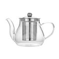 Hxoliqit Clear Glass Tea Kettle With Strainer Heatproof Tea Loose Leaf ...