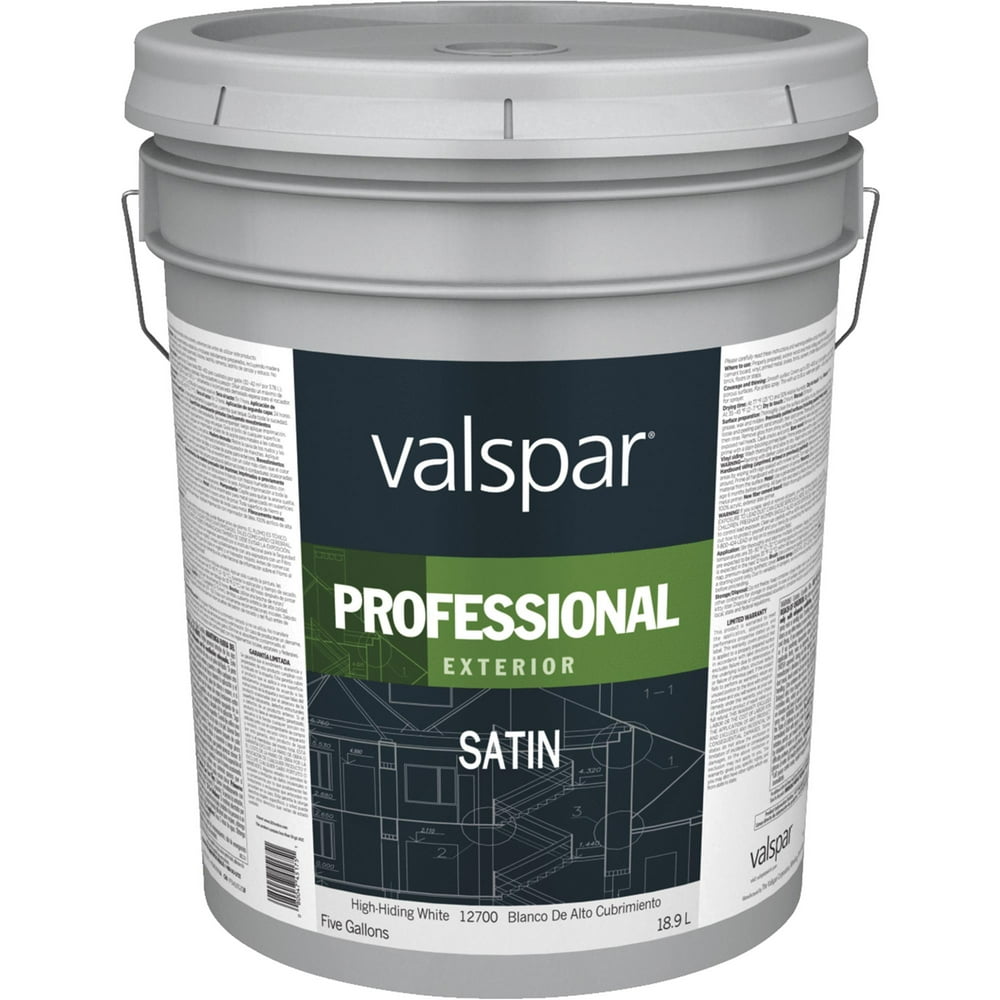 Valspar PROFESSIONAL 100 Acrylic Satin Exterior House Paint Walmart