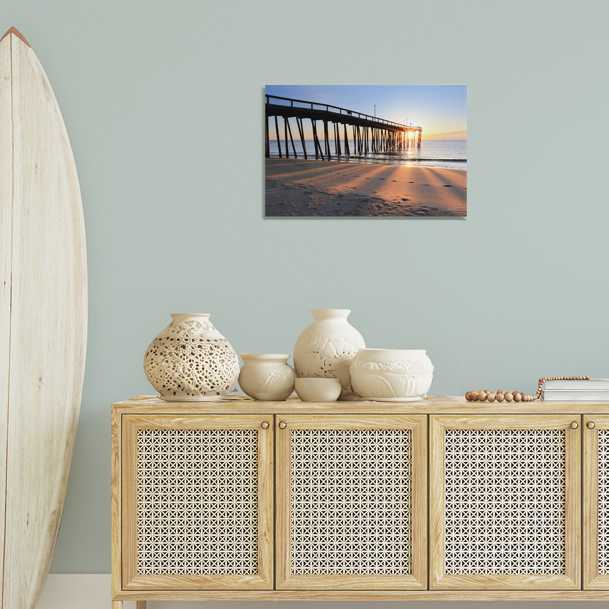 Stupell Industries Tall Sunlit Dock Landscape & Nature Photography Wrapped Canvas Art Print Wall Art, 24 x 16
