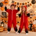 thumbnail image 2 of UJNDER Cute Romper Halloween Themed Hooded Romper for Boys Cozy Piece Outfit with Print Design for Toddlers and Kids,Red,4-5 Years, 2 of 6