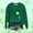 #0038-Army Green, variant on Uootdi St Patrick's Day Long Sleeve Shirts for Women Colorful Irish Clover Leaf Crewneck Tops Lucky Shamrock Casual Dressy Blouses Gift