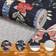thumbnail image 4 of Area Rugs for Living Room, Homasen 6'x9' Washable Non-slip Indoor Rug Boho Butterfly Black, Soft Low Pile Stain Resistant Carpet for Bedroom, Office, 4 of 9
