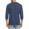 thumbnail image 6 of Atkumj Mens T Shirts Crewneck with Chest Pockets Versatile Solid Color Full T Shirts Casual Mens 3/4 Length Sleeve Tops S, 6 of 8
