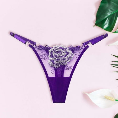 

Mishuowoti Women s Comfortable Rose Playful Hollowed Out Underwear
