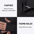 thumbnail image 3 of YUCOLEN Men's UPF 50+ Long Sleeve Active Hoodie Shirts Sun Protection Lightweight Quick Dry Sport Tops Black S, 3 of 6