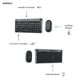 thumbnail image 4 of Incipio Translucent Slim Wireless Keyboard and Mouse Combo, 2.4 Ghz Wireless, Multimedia Controls, Compact Layout- Gray, 4 of 15